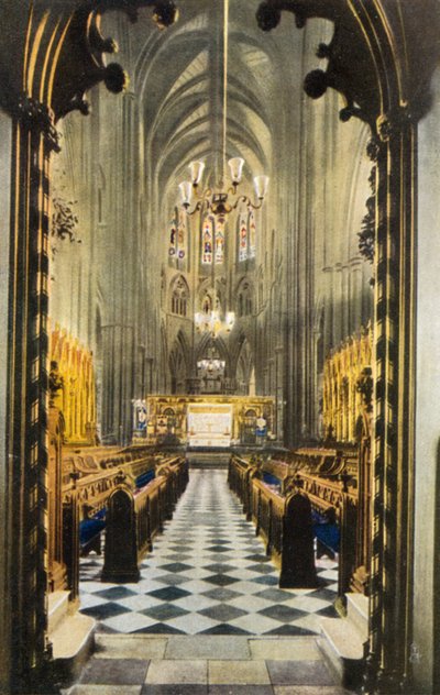 Chor unter der Orgelempore, Westminster Abbey, London von English Photographer