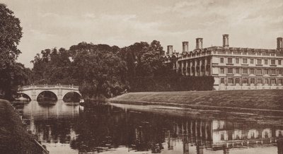 Clare College und Brücke, Cambridge von English Photographer