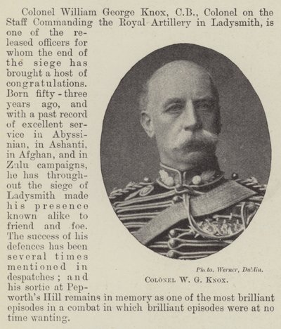 Oberst W. G. Knox von English Photographer