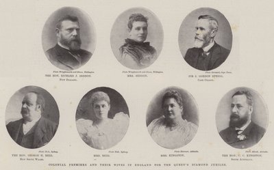 Kolonialpremiers und ihre Ehefrauen in England für das Diamantjubiläum der Königin von English Photographer