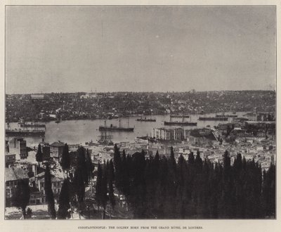 Konstantinopel, das Goldene Horn vom Grand Hotel de Londres von English Photographer