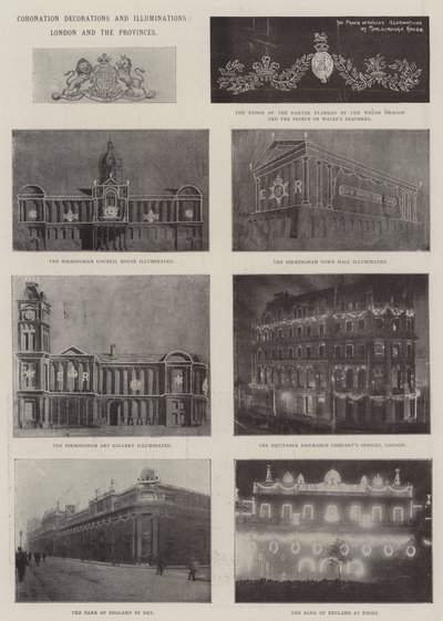 Krönungsdekorationen und -beleuchtungen, London und die Provinzen von English Photographer