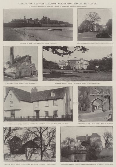 Krönungsdienste, Manors, die besondere Privilegien verleihen von English Photographer