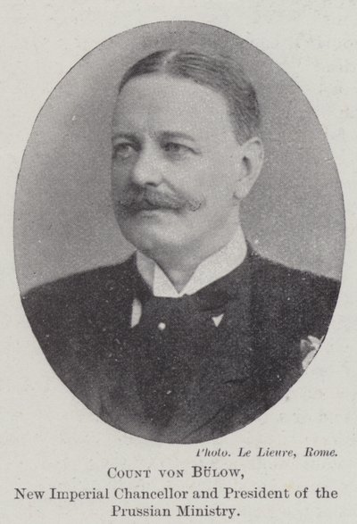 Graf von Bülow, neuer Reichskanzler und Präsident des preußischen Ministeriums von English Photographer