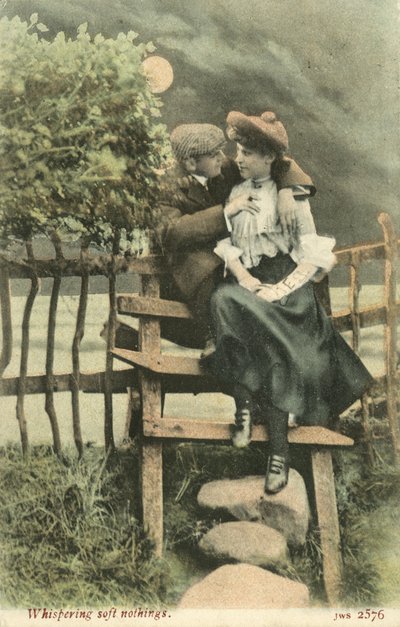Paar, das sich auf einem Landstil umarmt von English Photographer