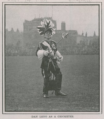 Dan Leno als Cricketspieler von English Photographer