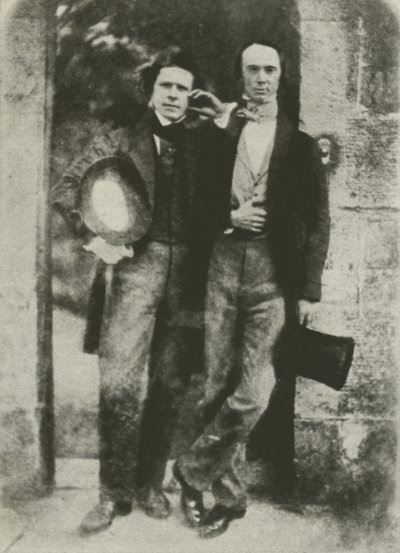 David Octavius Hill (links) und W B Johnstone, Direktor der Scottish National Gallery von English Photographer