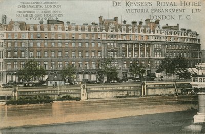De Keysers Royal Hotel, Victoria Embankment, EC von English Photographer