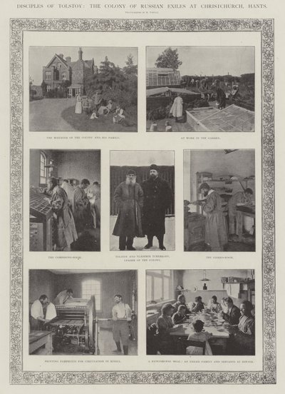 Jünger von Tolstoi, die Kolonie russischer Exilanten in Christchurch, Hants von English Photographer
