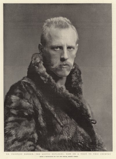 Dr. Fridtjof Nansen, der Arktisforscher, derzeit auf Besuch in diesem Land von English Photographer