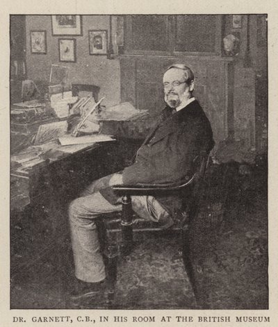 Dr. Garnett, CB, in seinem Zimmer im British Museum von English Photographer