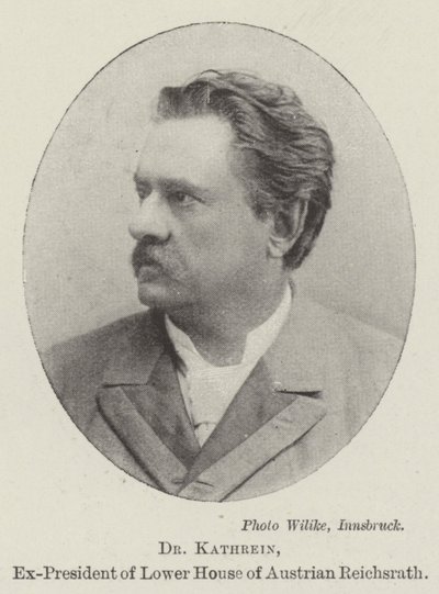 Dr. Kathrein, Ex-Präsident des Unterhauses des österreichischen Reichsrats von English Photographer