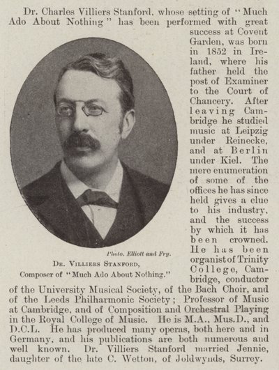 Dr. Villiers Stanford, Komponist von Viel Lärm um nichts von English Photographer