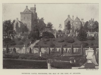 Drummond Castle, Perthshire, der Sitz des Earl of Ancaster von English Photographer