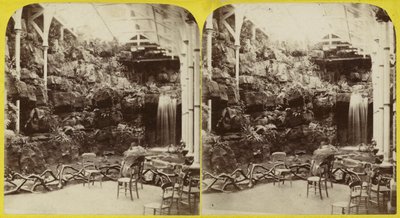 Farnhaus und Wasserfall im Brighton Aquarium von English Photographer