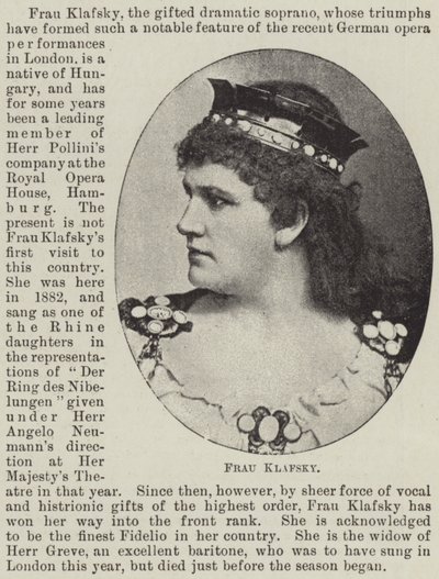 Frau Klafsky von English Photographer