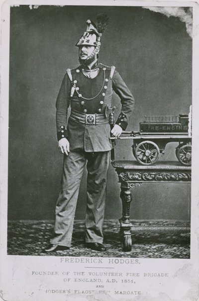 Frederick Hodges, Gründer der Freiwilligen Feuerwehr von England von English Photographer