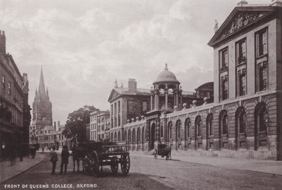 Front von Queens College, Oxford von English Photographer