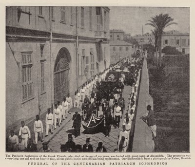 Beerdigung des hundertjährigen Patriarchen Sophronios von English Photographer