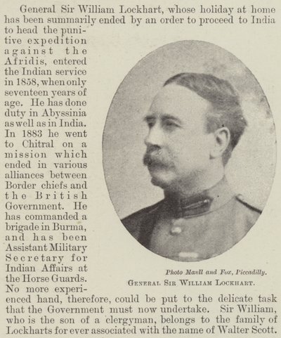 General Sir William Lockhart von English Photographer