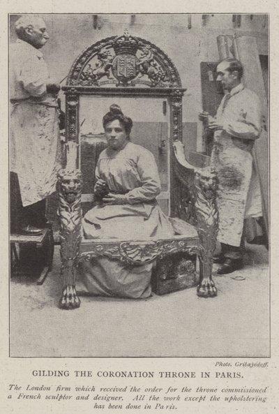 Vergoldung des Krönungsthrons in Paris von English Photographer