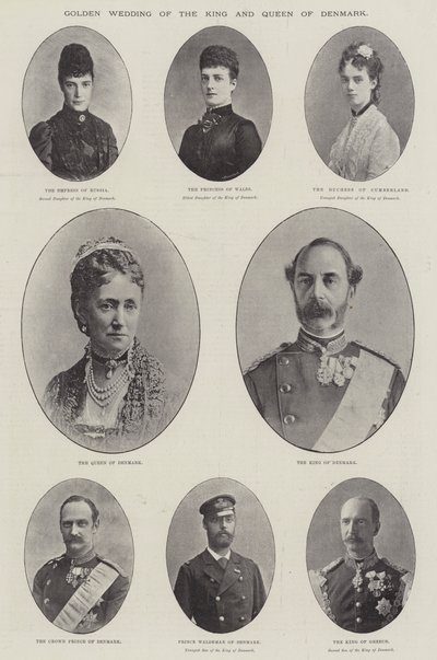 Goldene Hochzeit des Königs und der Königin von Dänemark von English Photographer