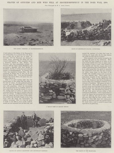 Gräber von Offizieren und Männern, die im Burenkrieg 1880 bei Bronkhorstspruit gefallen sind von English Photographer