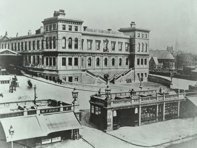 Great Eastern Terminus in Bishopsgate: Außenansicht, 1862 von English Photographer