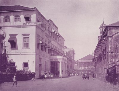 Great Western Hotel und Apollo Street, Bombay von English Photographer