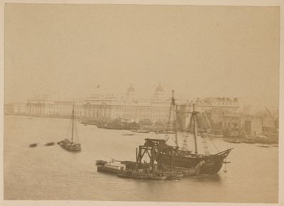 Greenwich Hospital, von der Themse von English Photographer