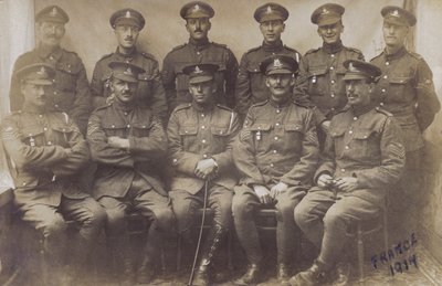 Gruppe englischer Soldaten, Erster Weltkrieg, Frankreich 1917 von English Photographer