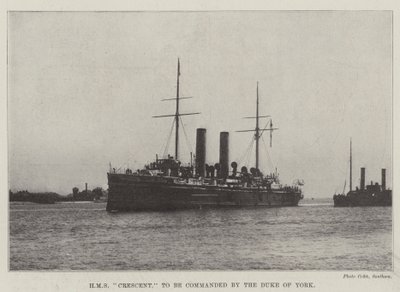 HMS Crescent, kommandiert vom Herzog von York von English Photographer