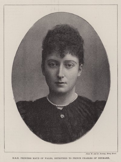 Ihre Königliche Hoheit Prinzessin Maud von Wales, verlobt mit Prinz Charles von Dänemark von English Photographer