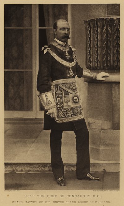 HRH der Herzog von Connaught, KG, Großmeister der Vereinigten Großloge von England von English Photographer