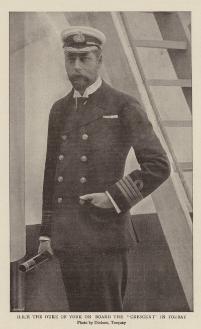 HRH der Herzog von York an Bord der Crescent in Torbay von English Photographer