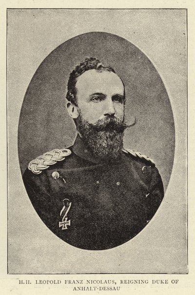 H. H. Leopold Franz Nicolaus, regierender Herzog von Anhalt-Dessau von English Photographer