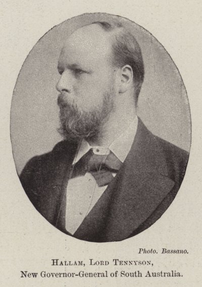Hallam, Lord Tennyson, neuer Generalgouverneur von Südaustralien von English Photographer
