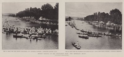 Henley-Regatta im Krönungsjahr, zwei wichtige Läufe von English Photographer