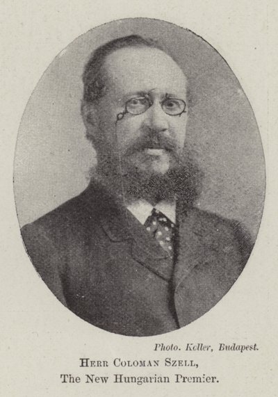 Herr Coloman Szell, der neue ungarische Premierminister von English Photographer