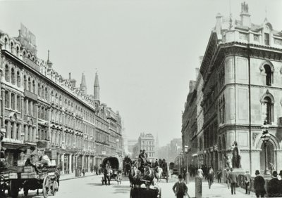 Holborn Viaduct, Blick nach Osten, City of London, 1875 von English Photographer