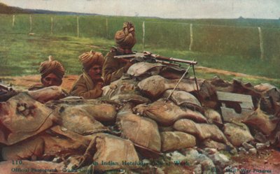 Indische Hotchkiss-Kanonenbesatzung an der Westfront, Erster Weltkrieg von English Photographer