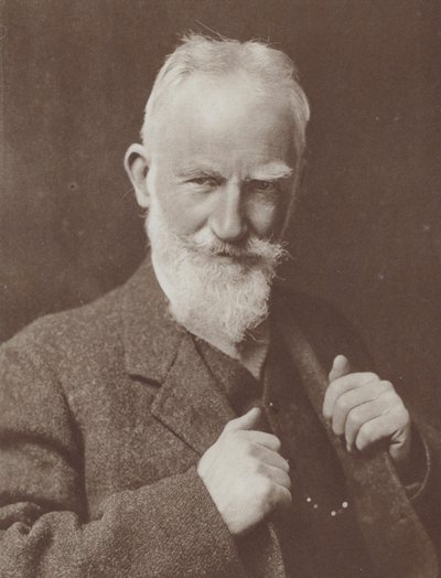 Irischer Dramatiker George Bernard Shaw, Gewinner des Nobelpreises für Literatur 1926 (s/w Foto) von English Photographer