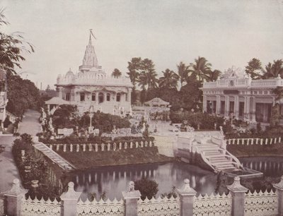 Jain-Tempel, Kalkutta (koloriertes Foto) von English Photographer