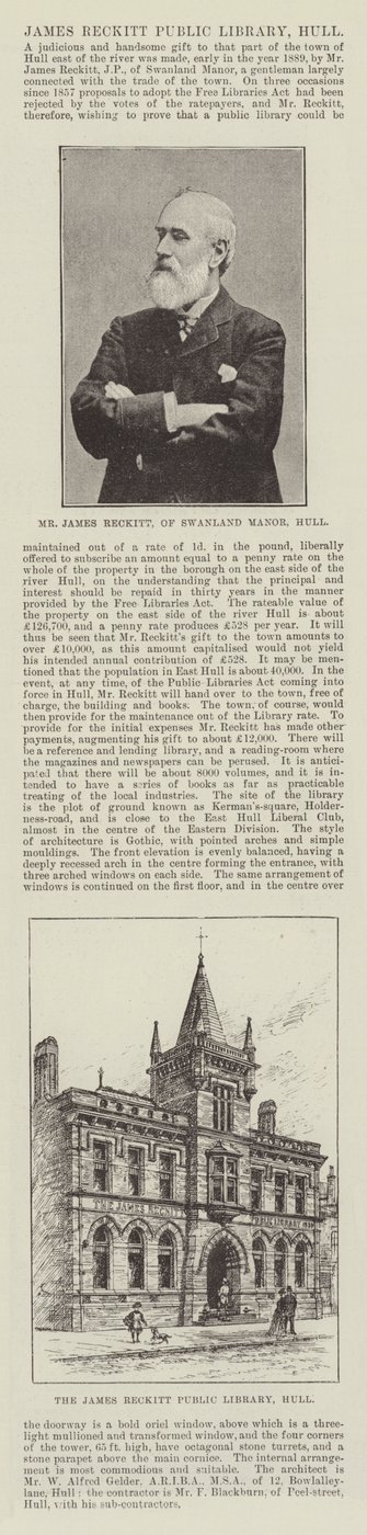 James Reckitt Öffentliche Bibliothek, Hull von English Photographer