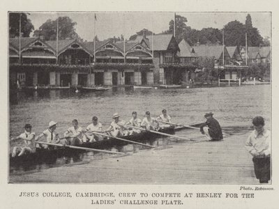 Jesus College, Cambridge, Crew zur Teilnahme am Henley für die Ladies Challenge Plate von English Photographer