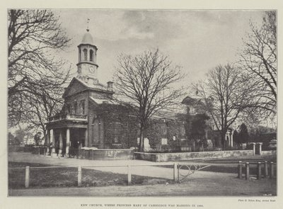 Kew Kirche, wo Prinzessin Mary von Cambridge 1866 heiratete von English Photographer