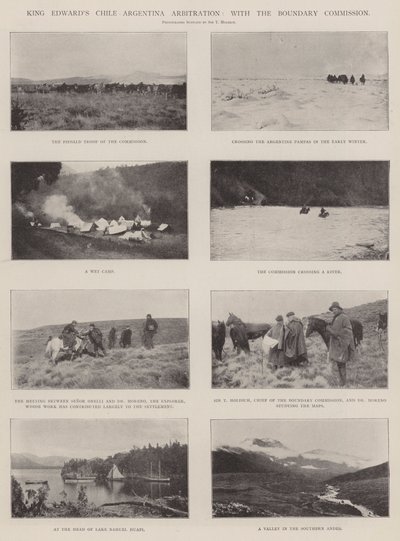 König Edwards Chile-Argentinien-Schiedsverfahren, mit der Grenzkommission von English Photographer