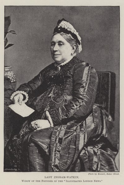 Lady Ingram-Watkin, Witwe des Gründers der Illustrated London News von English Photographer