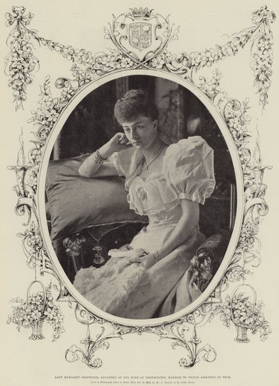 Lady Margaret Grosvenor, Tochter des Herzogs von Westminster, verheiratet mit Prinz Adolphus von Teck von English Photographer