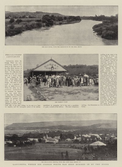 Ladysmith, wo Sir George White von den Buren eingekesselt wurde von English Photographer